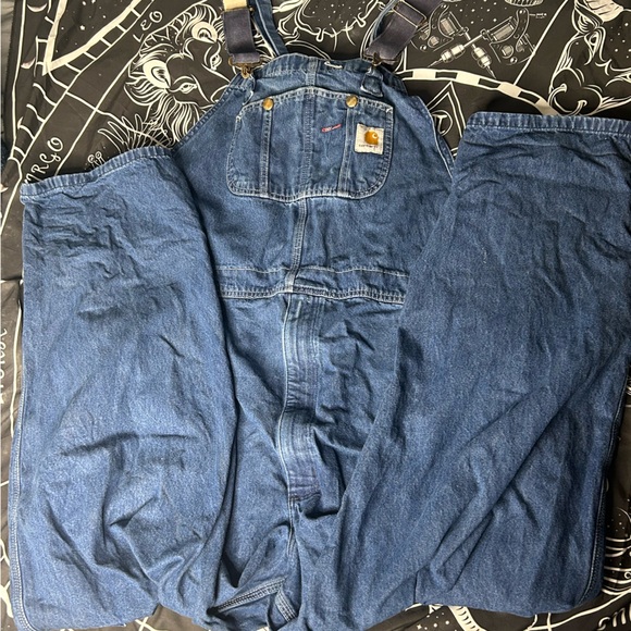 Vintage Carhartt Mens Blue Denim Bib Overalls - Picture 4 of 4